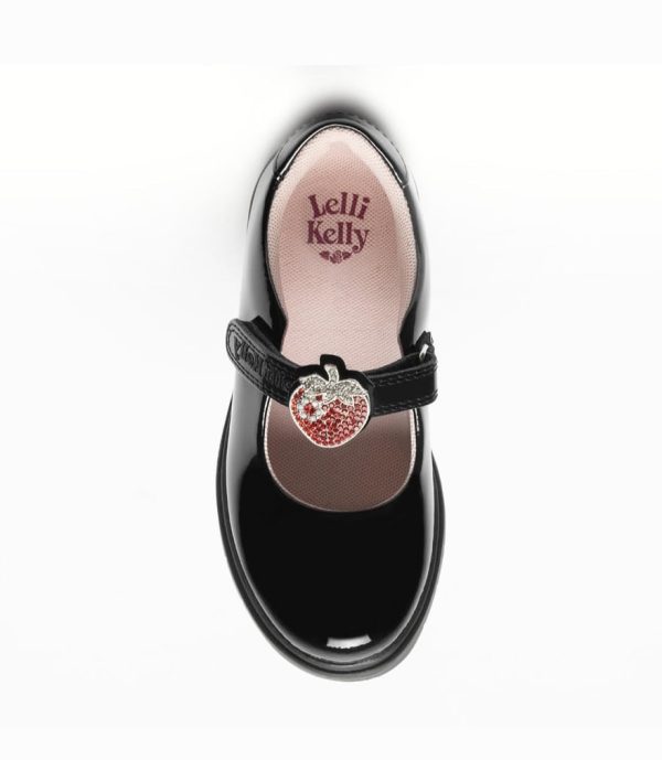 Lelli Kelly LKSO8914 STRAWBERRY Black School Shoe - Image 3