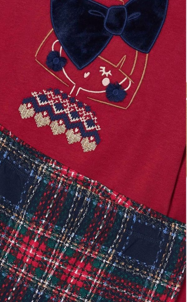 Mayoral Tartan Print Legging Set - Image 3