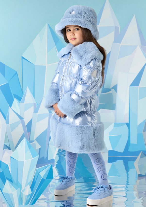 ADee Sarah Metallic Blue Winter Jacket - Image 5