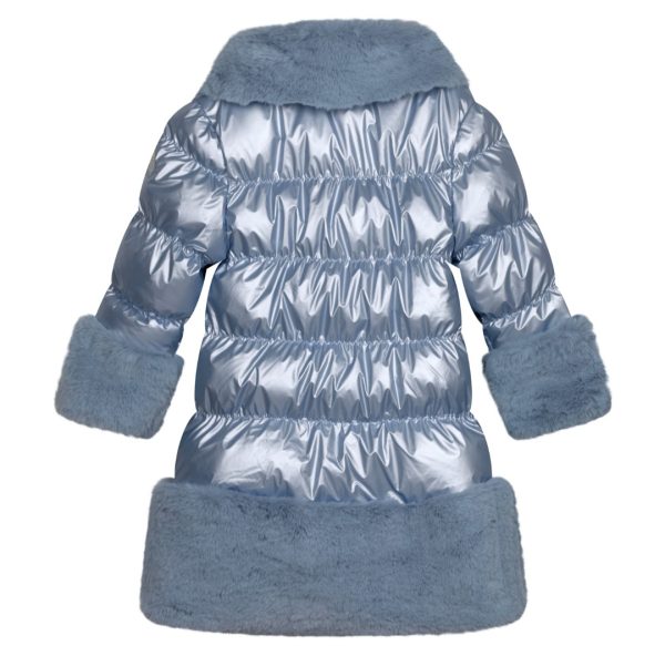 ADee Sarah Metallic Blue Winter Jacket - Image 3