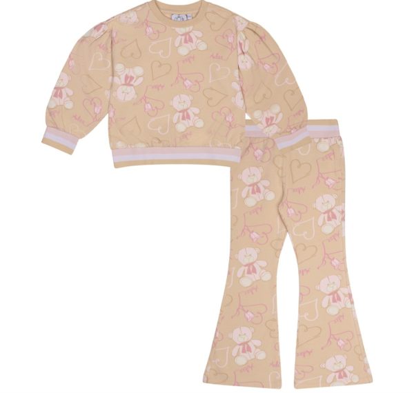 ADee Sienna Teddy Print Flare Tracksuit - Image 2