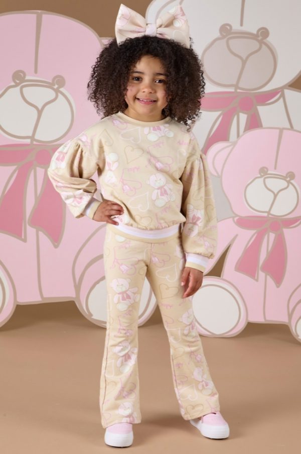 ADee Sienna Teddy Print Flare Tracksuit