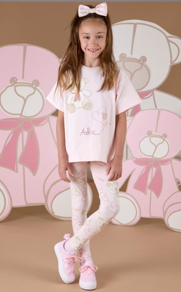 ADee Saz Baggy Tee Teddy Legging Set