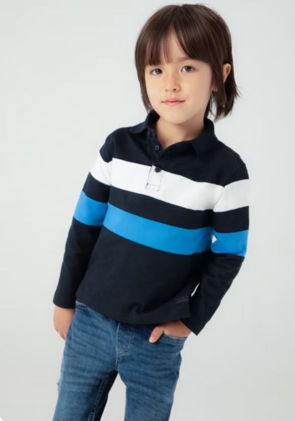 Mayoral 4103 Boy's Stripe Polo