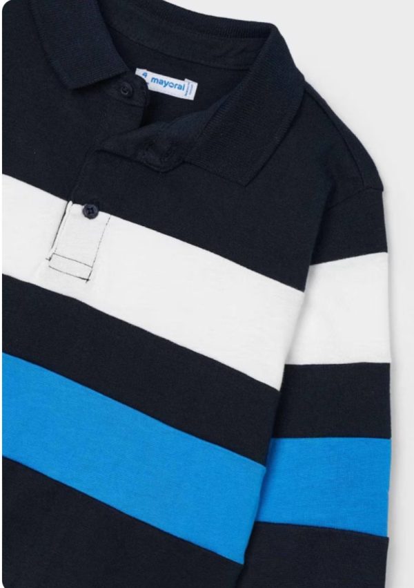 Mayoral 4103 Boy's Stripe Polo - Image 3