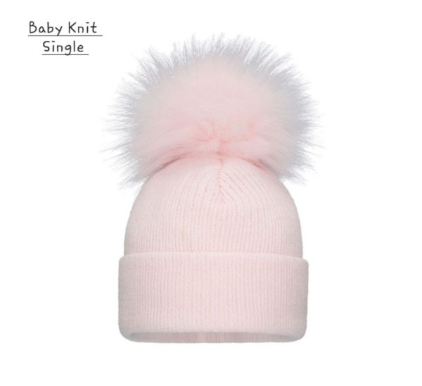 Pom Pom Envy Baby Knit Single Pom POM in Pink Sizes 0M - 6M