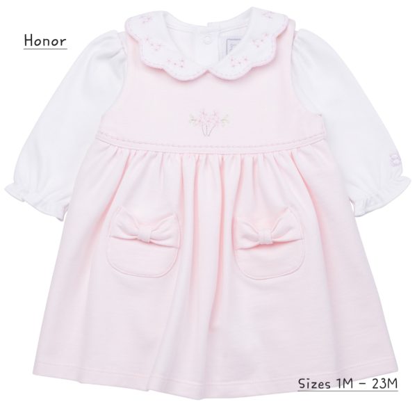 Emile et Rose 8458 Honor 2PC Dree with Floral Collar Body