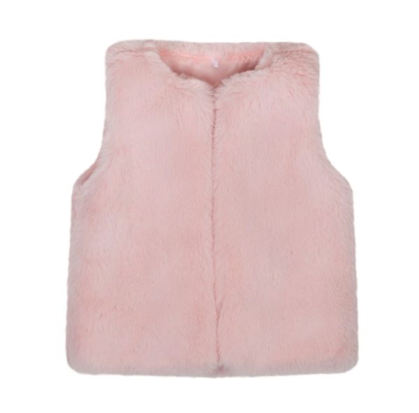 Little A Hattie Faux Gilet in Pink