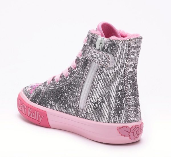 Lelly Kelly LKED3861 Green Glitter Hi-Top - Image 5