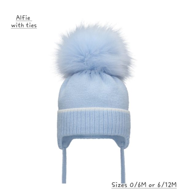 Pom Pom Alfie Winter Pom Pom in Blue or White - Image 2