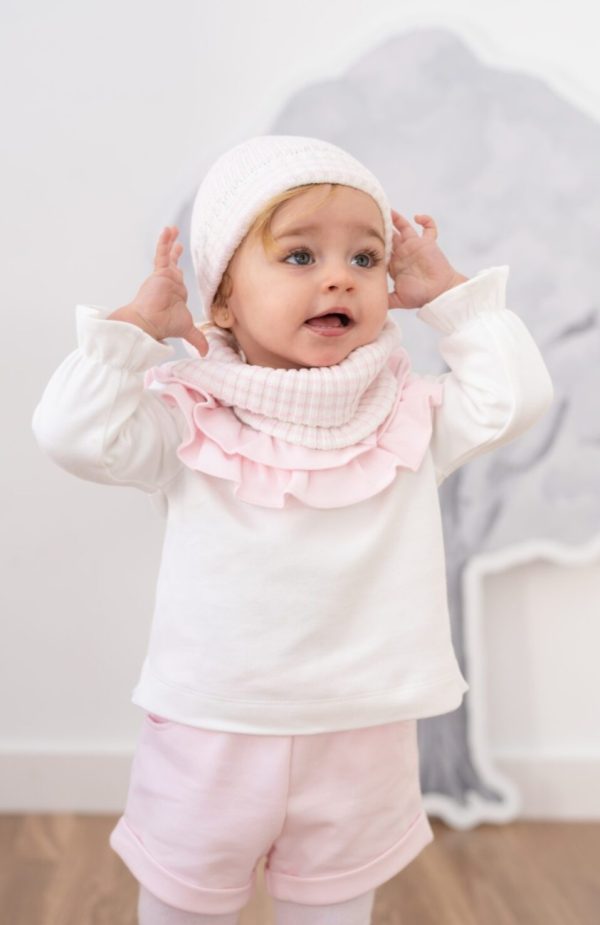 Tutto Piccolo 8911 Pink Hat & Scarf Set