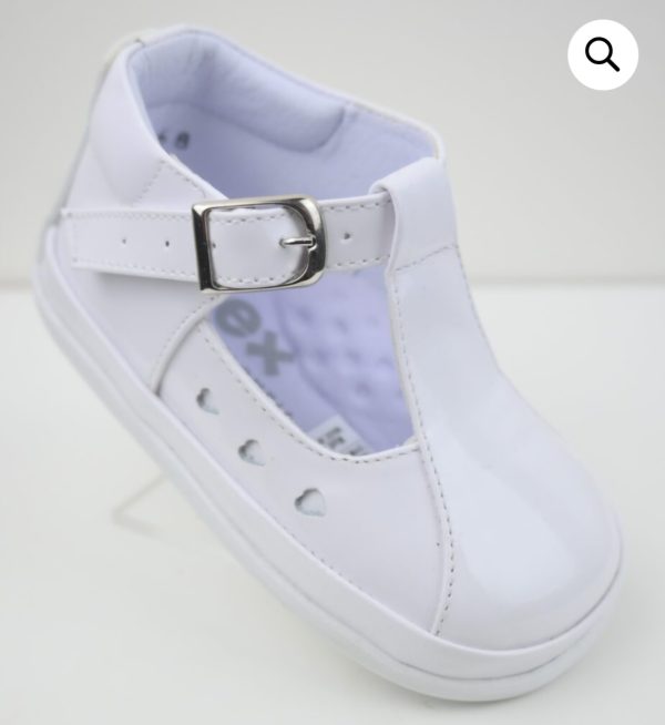 Pex Elsa White Patent Leather Shoe