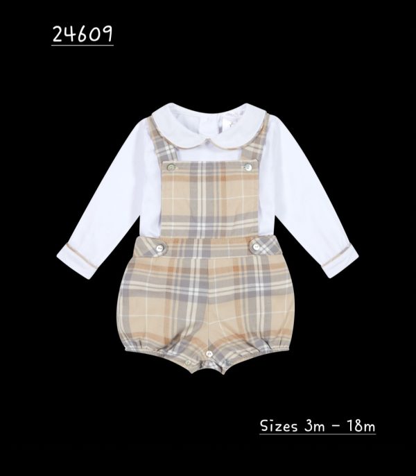 Deolinda 24609 Tartan Winter Dungaree & Short