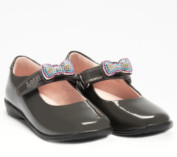 Lelli Kelly LKSO8116 Erin Grey Changeable Strap School Shoe