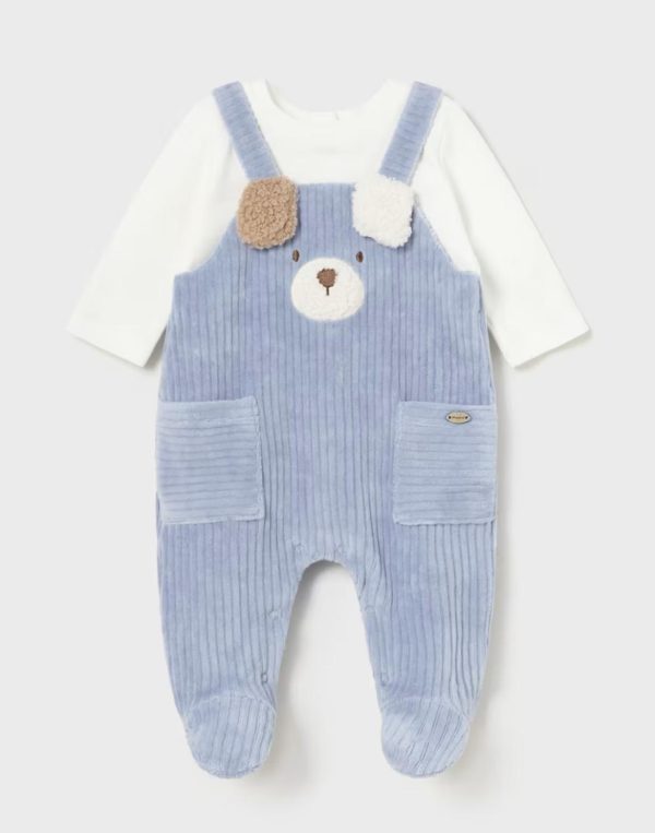 Mayoral 2617 Boy's Corduroy Teddy Romper Set