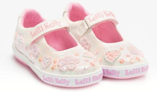 Lelly Kelly LKED4160 Thalia White Glitter Canvas Shoe