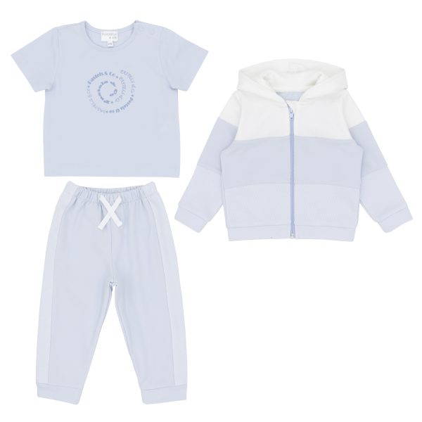 Pastels & Co PA-713B Wesley 3 PC Set with Zip Thru Hoodie