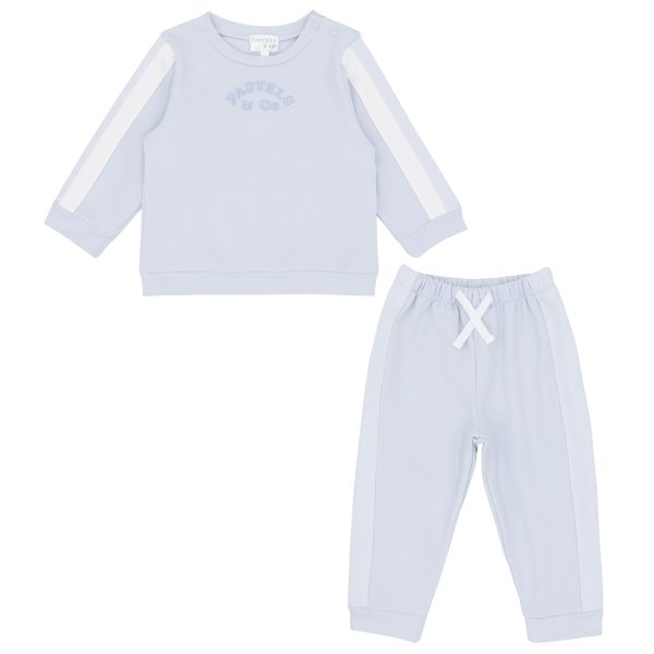 Pastels & Co PA-713E Wallace Jog Suit with Stripe