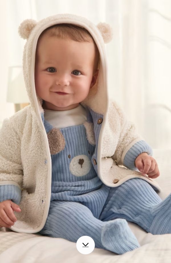 Mayoral 2448 Newborn Reversible Faux Sheepskin Coat - Image 2