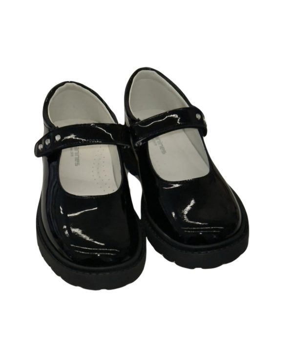 Andanines 242410-3 Black Patent Velcro Strap Shoe - Image 2