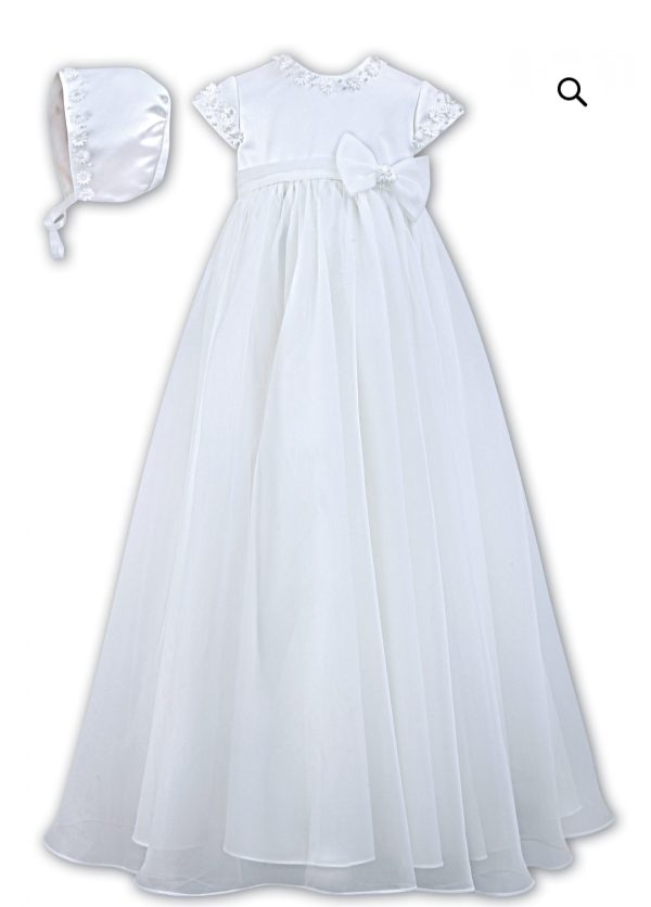 Sarah Louise 01055K Christening Robe & Bonnet