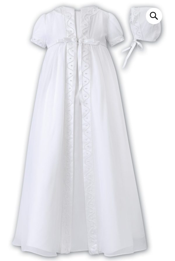 Sarah Louise 01058RS Christening Robe & Bonnet