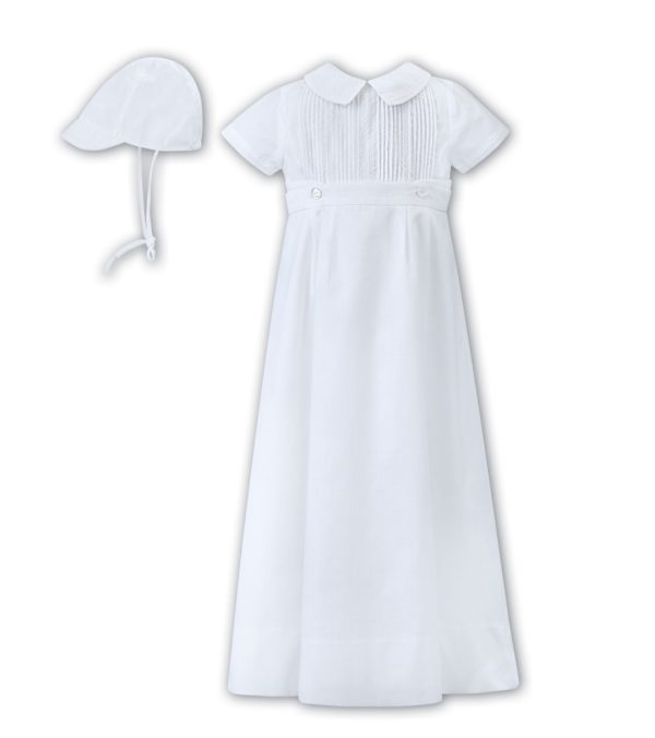 Sarah Louise 01179RS Christening Robe/Romper & Cap