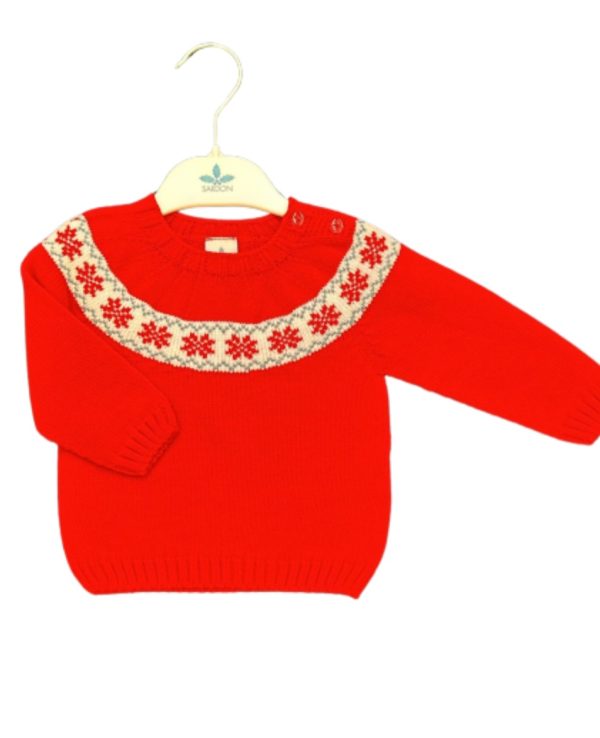 Sardon VE-3029 Boy's Winter Red Christmas Jumper