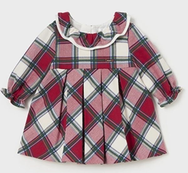 Mayoral 2808 Girl's Tartan Winter Dress