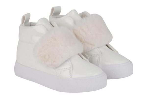 Little A LA24511 Fairy White Faux Fur Mini Hi-Tops