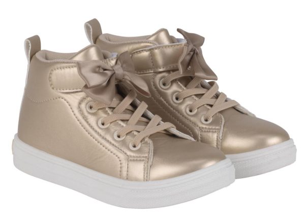 ADee 245103 Boutique Gold Mini Hi-Top Trainers