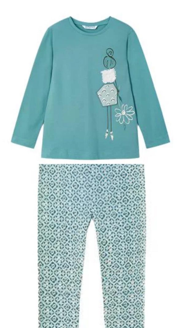 Mayoral 4073 Winter Turquoise Legging Set