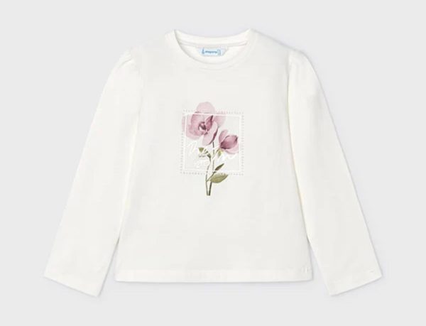 Mayoral 4066 White Winter Long Sleeve T-Shirt