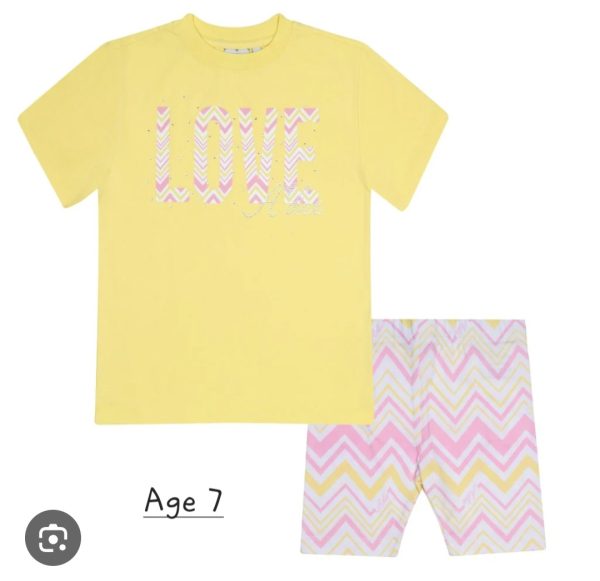 ADee Lorraine Yellow Lemon Cake Summer Shorts Set