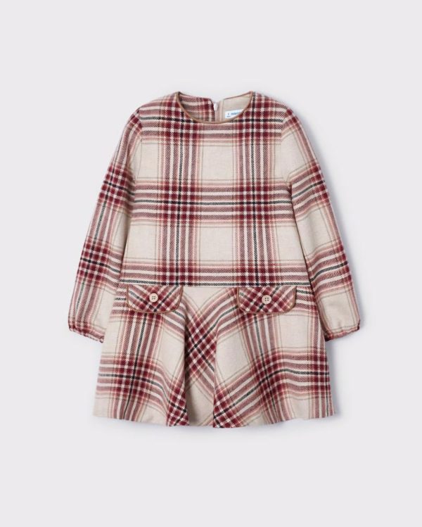 Mayoral 4918 Red Check Tartan Winter Dress