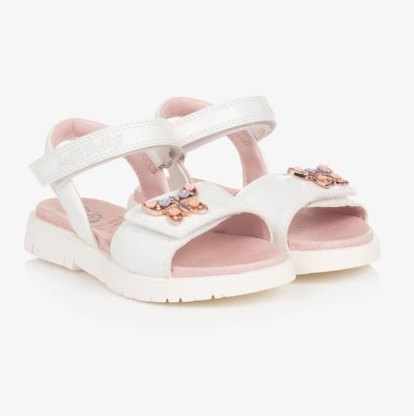 Lelly Kelly LKCV4219 Alice Butterfly White Glitter Sandal