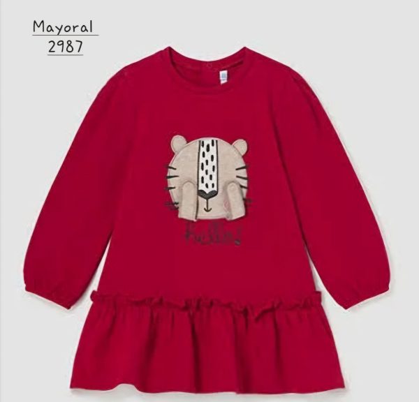 Mayoral 2987 Red or Pink Winter Interactive Dress