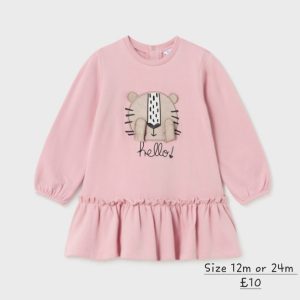 Mayoral 2987 Pink Winter Interactive Dress Size 12M or 24M