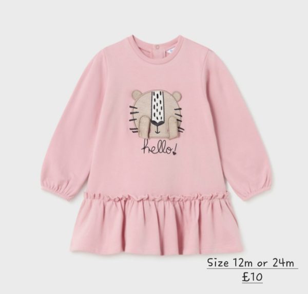 Mayoral 2987 Pink Winter Interactive Dress Size 12M or 24M