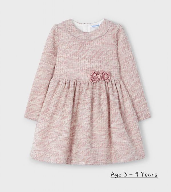 Mayoral 4916 Winter Rose Tweed Dress