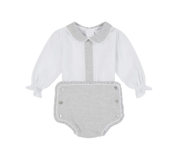 Deolinda 236126 Grey & White Traditional Winter Romper