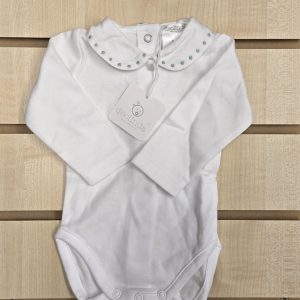 Deolinda 231209 Green Spots Long Sleeve Vest Sizes 0M or 1M