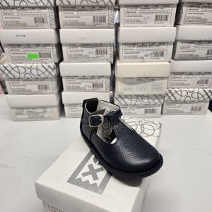 Pex Stef Navy Leather Shoe Sizes 19/3, 20/3.5 or 22/5