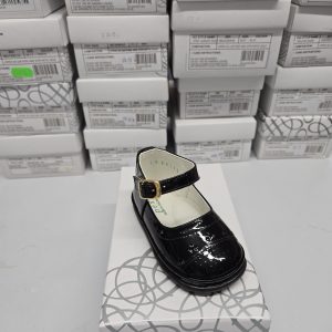 Pex Petra Black Patent Leather Shoe Size 19/3