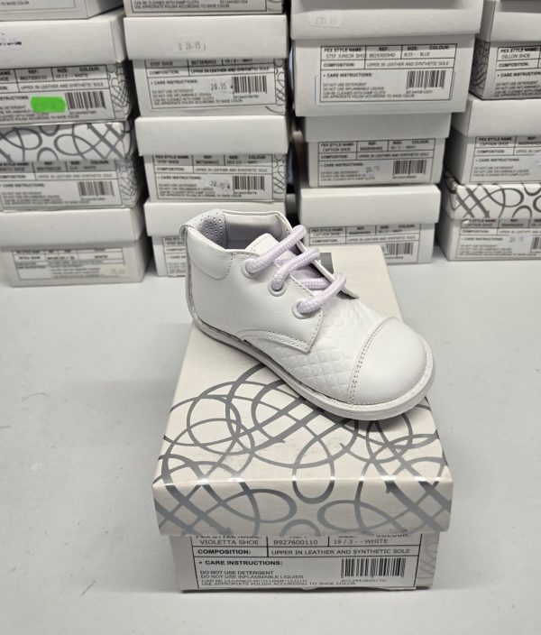 Pex Harper White Leather Boot Size 19/3