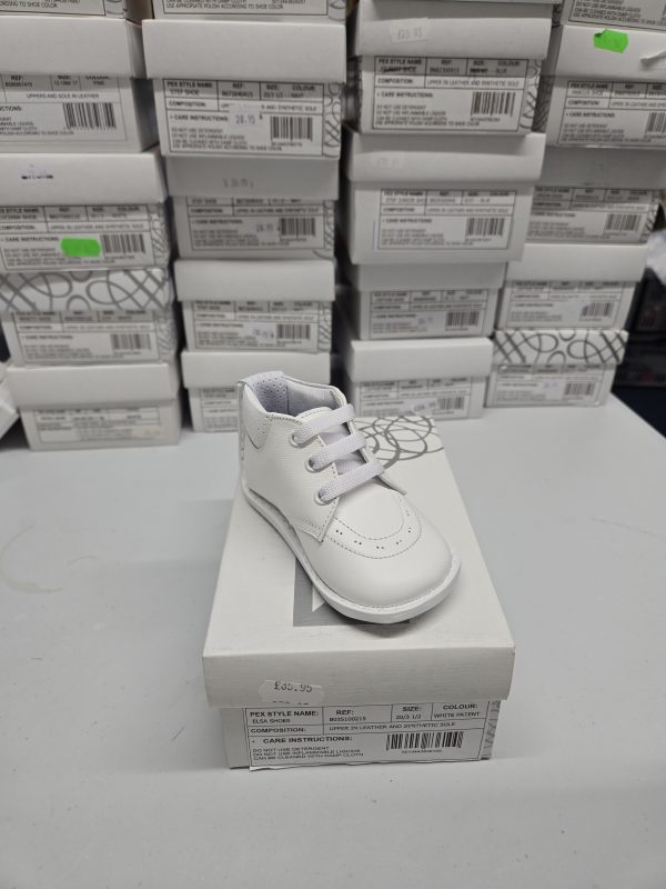 Pex Carlos White Leather Shoe Size 18/2