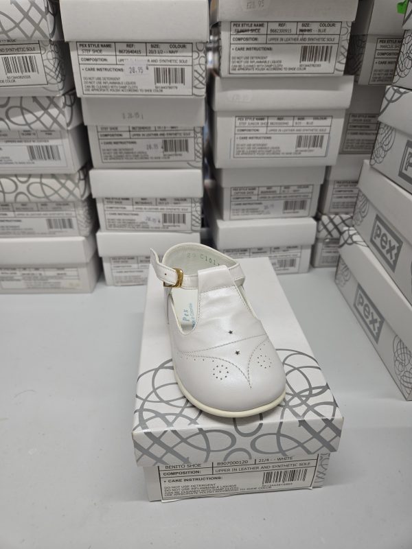 Pex Ellie Off White Leather Shoe 20/3.5