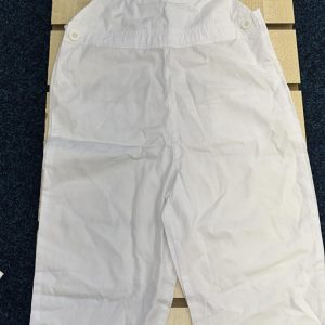 Piruleta Unisex White Trouser Dungaree Summer Weight Size 6M