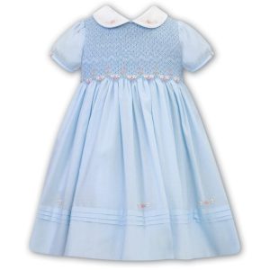 Sarah Louise C7501 Summer Blue Smocked Dress