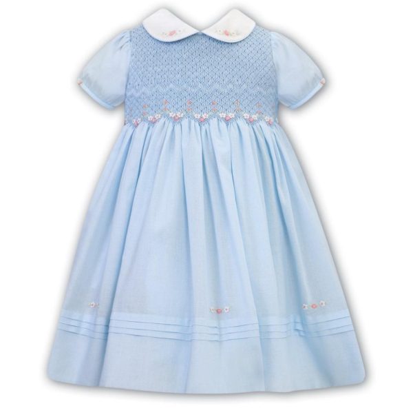 Sarah Louise C7501 Summer Blue Smocked Dress